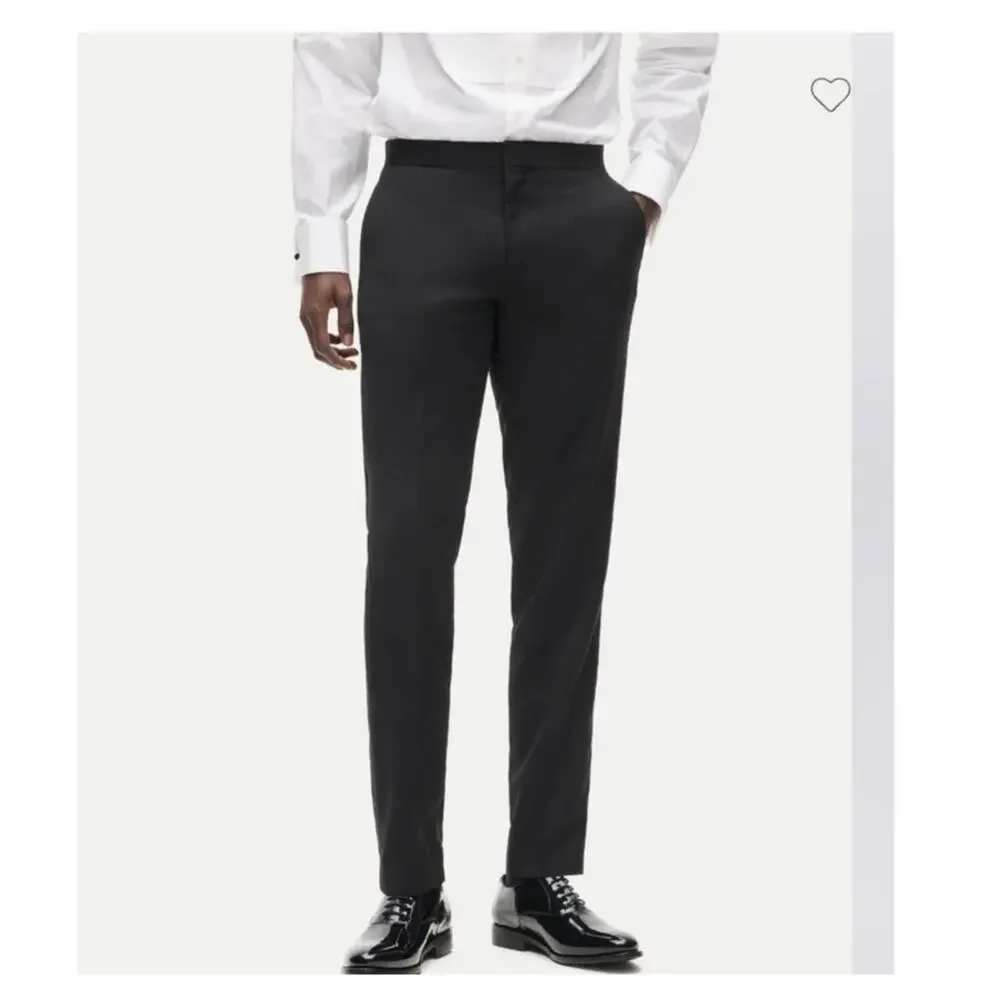 NWT J. Crew Men's Ludlow Slim-Fit Tuxedo Pant In Italian Wool Black 28/32